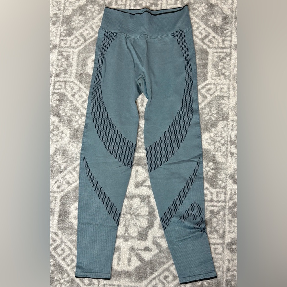 Victorias Secret PINK ACTIVE Size Medium Teal Leggings - Picture 2 of 7